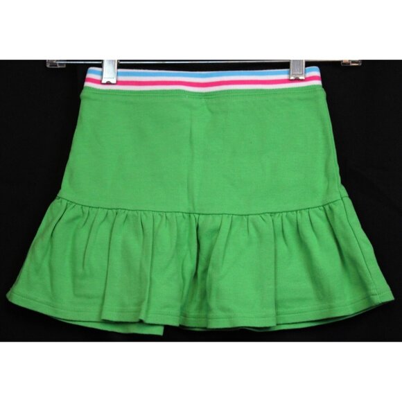 2008 Gymboree Tennis Match Outfit sz 5 NWT Tank Top Skort Green Striped Flower - Picture 6 of 8